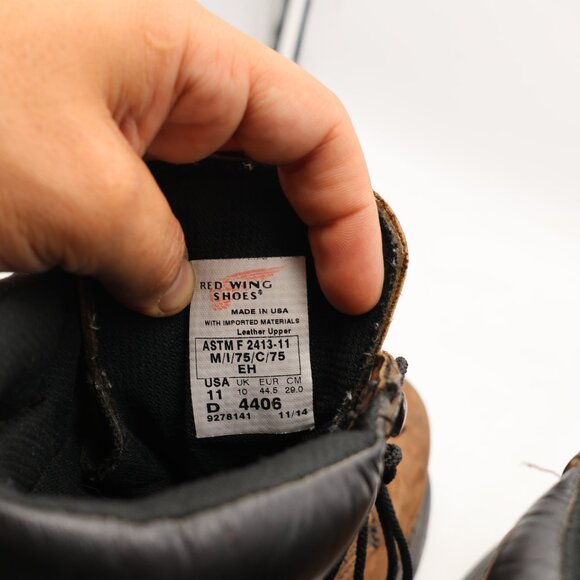 Red Wing Boots 6 Inch Dynaforce 4406 Men's Size 11 D Brown Leather Steel Toe USA - Picture 3 of 11
